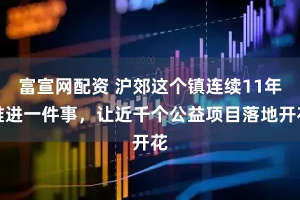 富宣网配资 沪郊这个镇连续11年推进一件事，让近千个公益项目落地开花